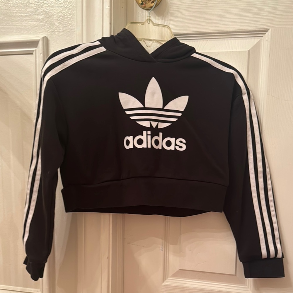 Adidas Black Kids Crop Jacket
